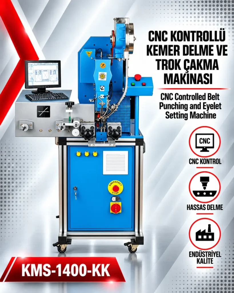 CNC Kontrollü Kemer Delme ve Trok Çakma Makinası