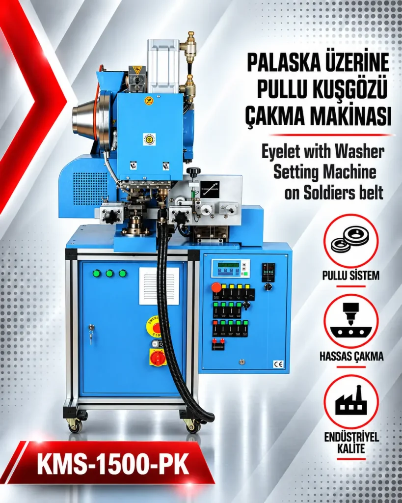 CNC Kontrollü Sürücülü Palaska Kuşgözü Çakma Makinası