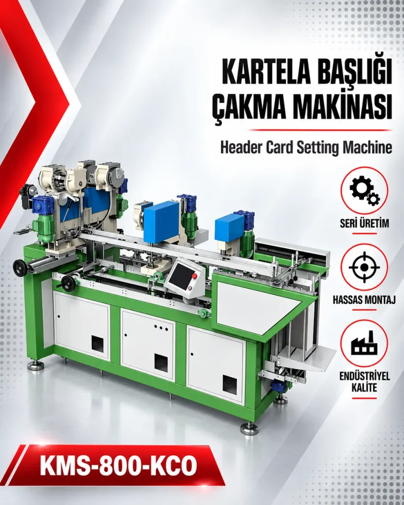 Otomatik Kartela Başlığı Çakma Makinesi