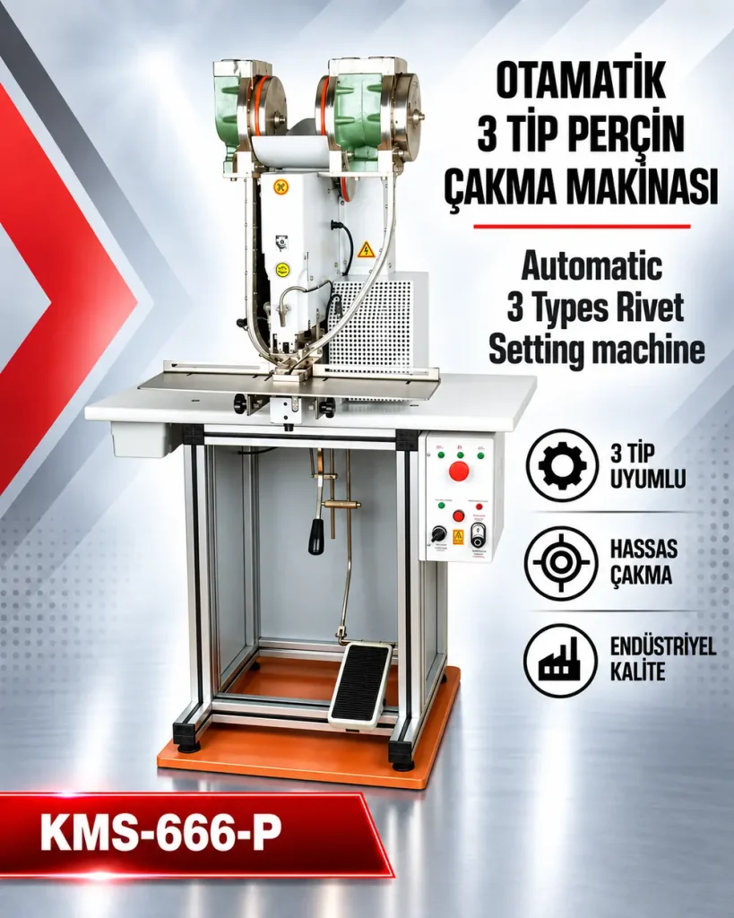 Tam Otomatik 3 Tip Perçin Çakma Makinesi